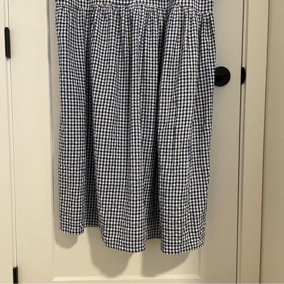 ET TIGRE Jayme Sleeveless Dress in gingham blue white and black - Picture 13 of 14
